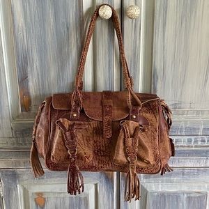 ROMANTIC Artist Custom Leather Tote
